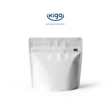 Load image into Gallery viewer, White Kraft Paper Stand up Zipper Pouch with Valve